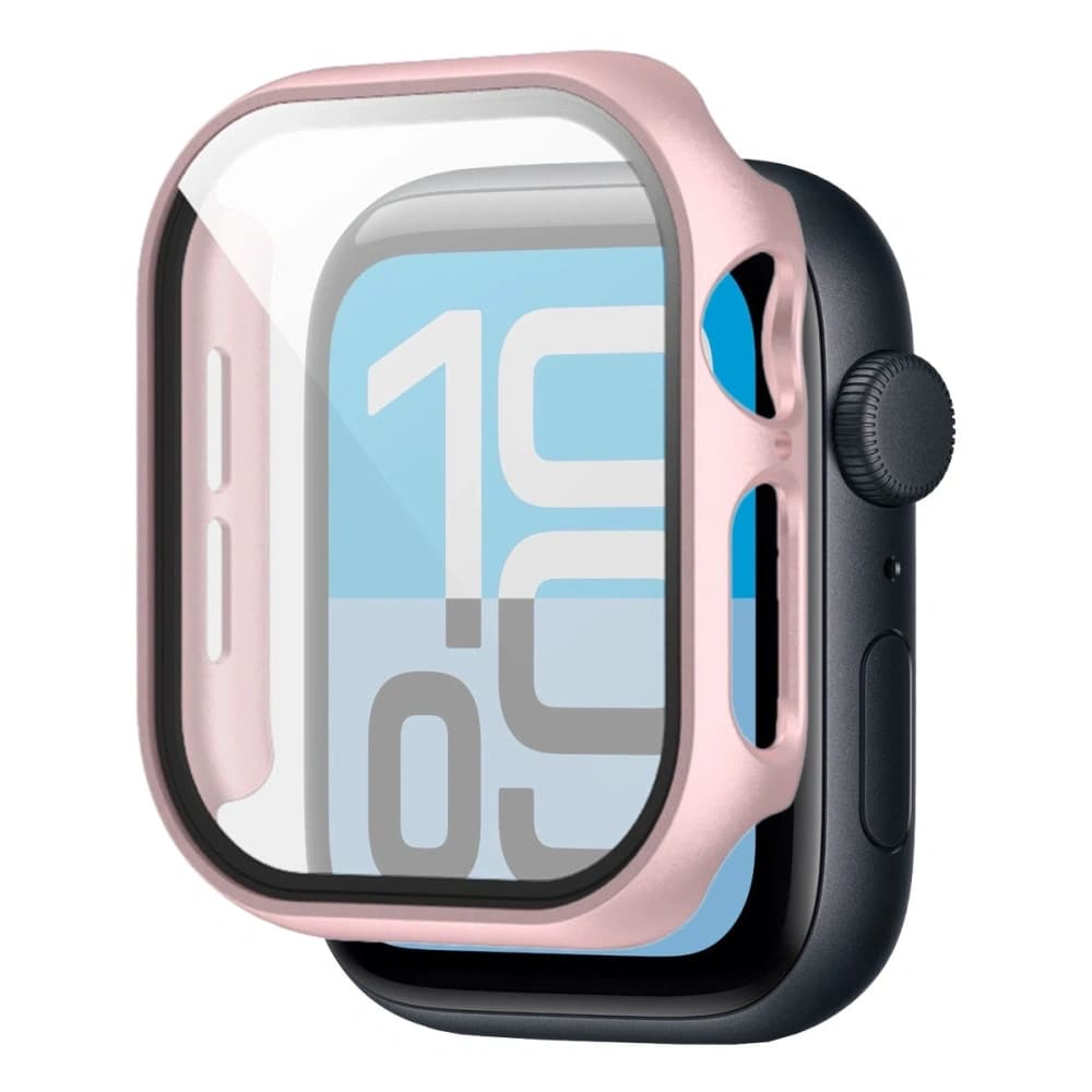 Bizon Case+Glass Ceas Apple Watch SE 3 / SE 2 / SE / 6 / 5 / 4 40mm aur roz - 5