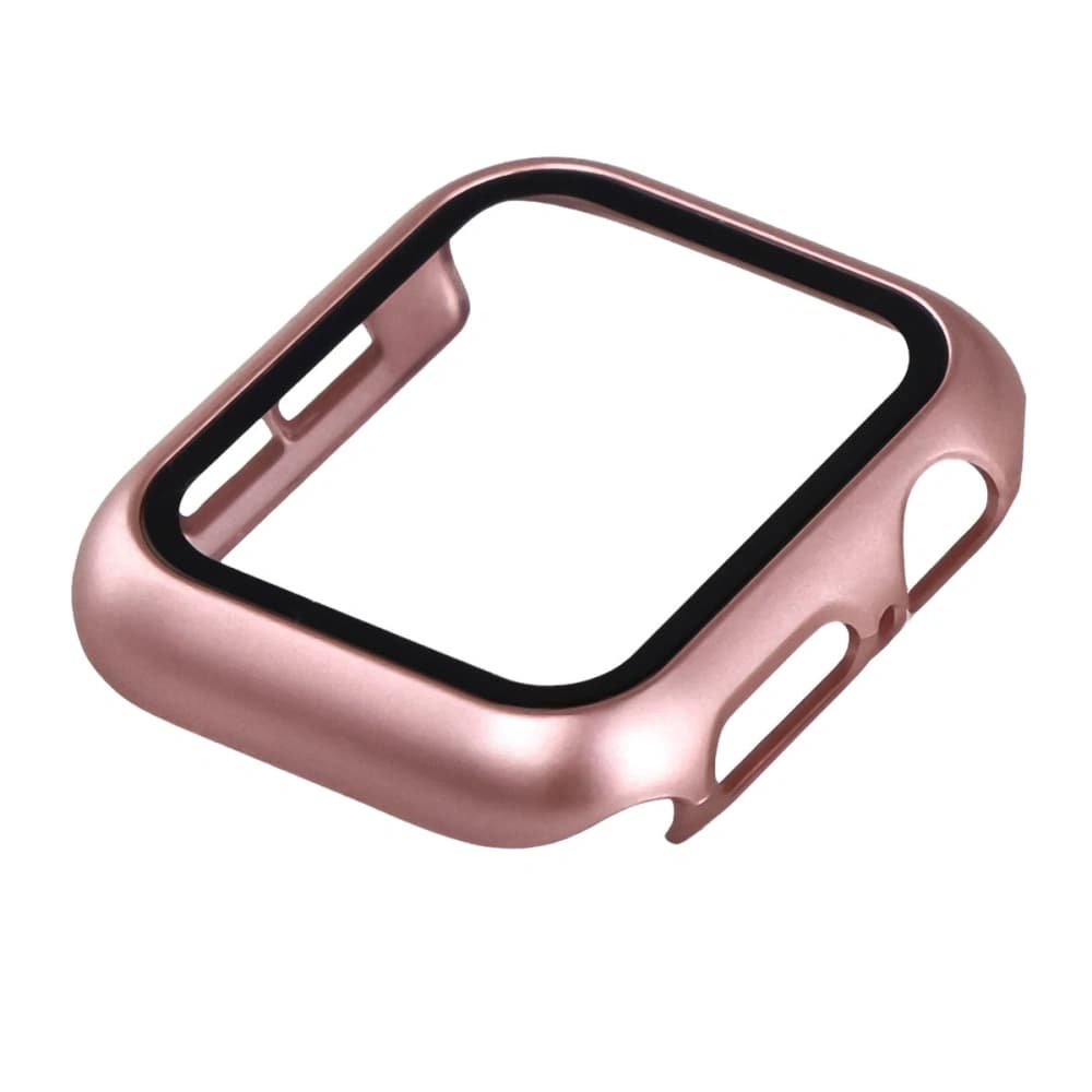Bizon Case+Glass Ceas Apple Watch SE 3 / SE 2 / SE / 6 / 5 / 4 40mm aur roz - 6