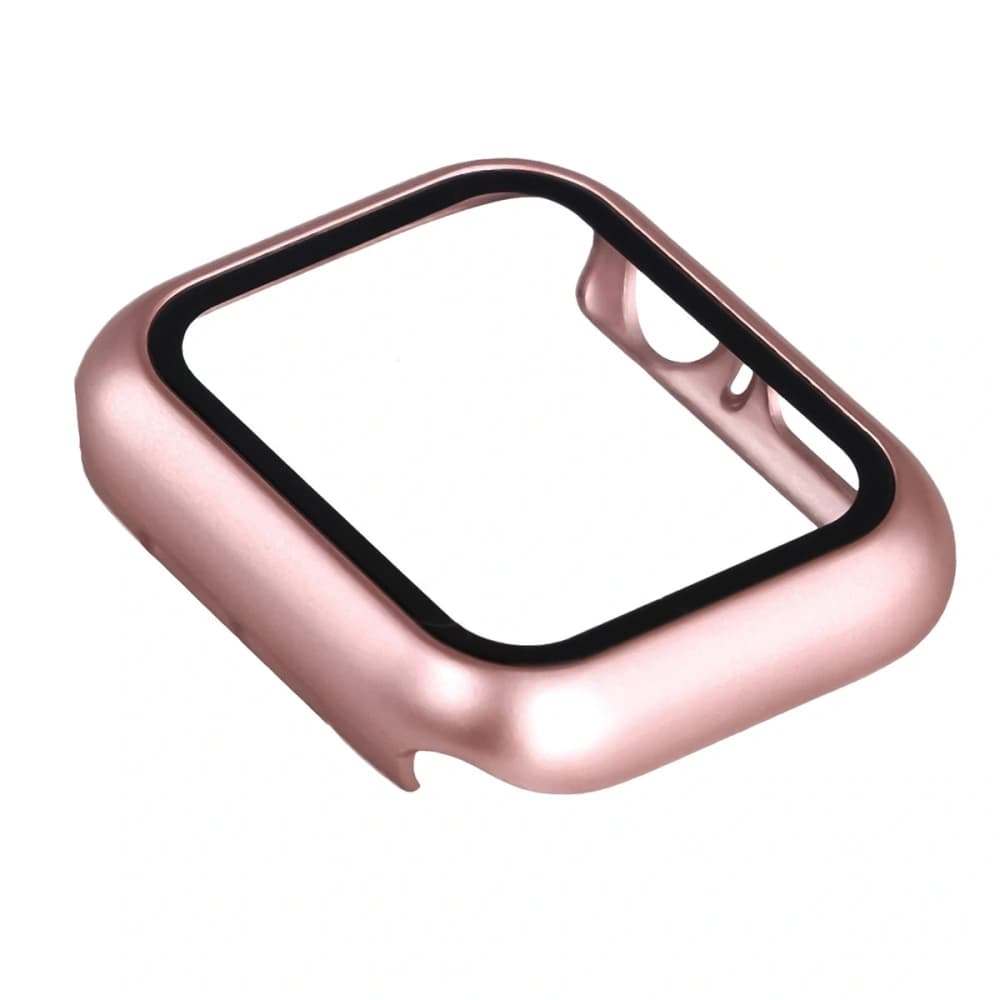 Bizon Case+Glass Ceas Apple Watch SE 3 / SE 2 / SE / 6 / 5 / 4 40mm aur roz - 7