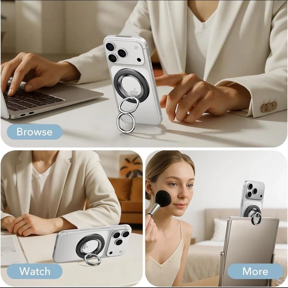 ESR Magnetischer 360 Halolock MagSafe Telefonring Schwarz - 2