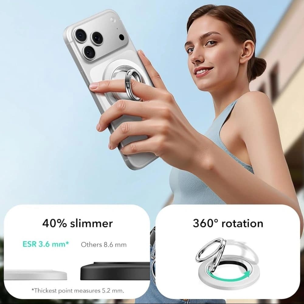 ESR Magnetic 360 Halolock MagSafe Inel Telefon Alb - 4