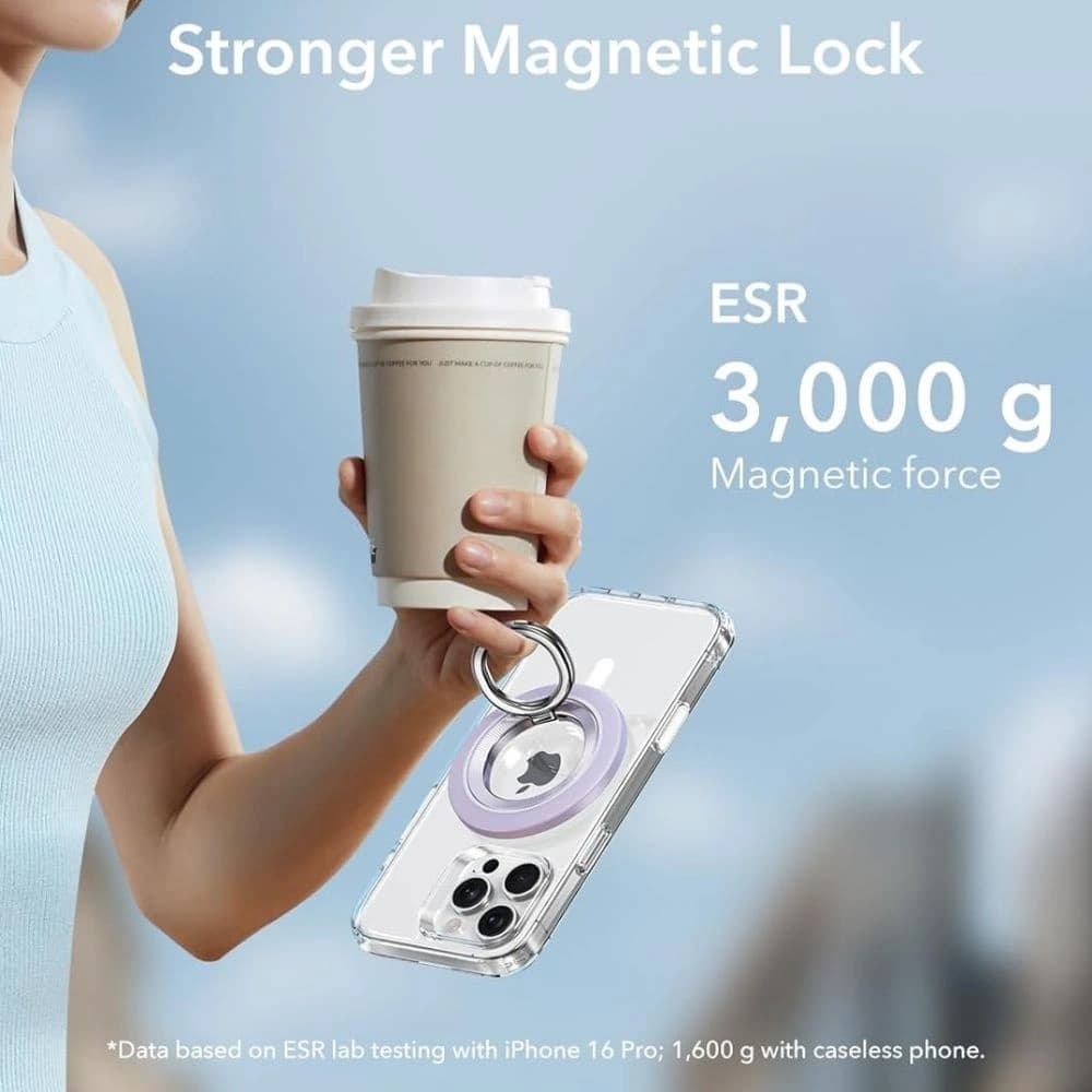 ESR Magnetic 360 Halolock MagSafe Telefon Gyűrű Levendula - 6