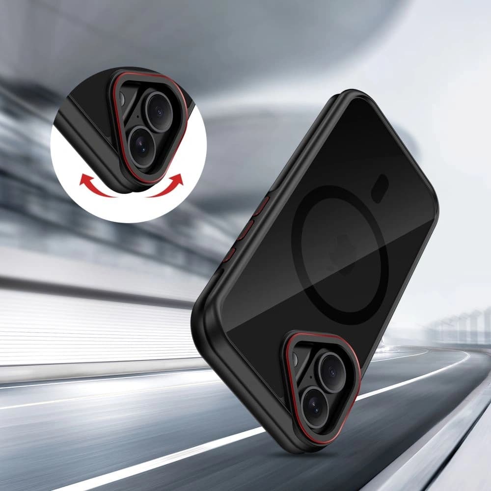 Tech-Protect MagHybrid MagSafe Apple iPhone 17 Fekete/piros - 6