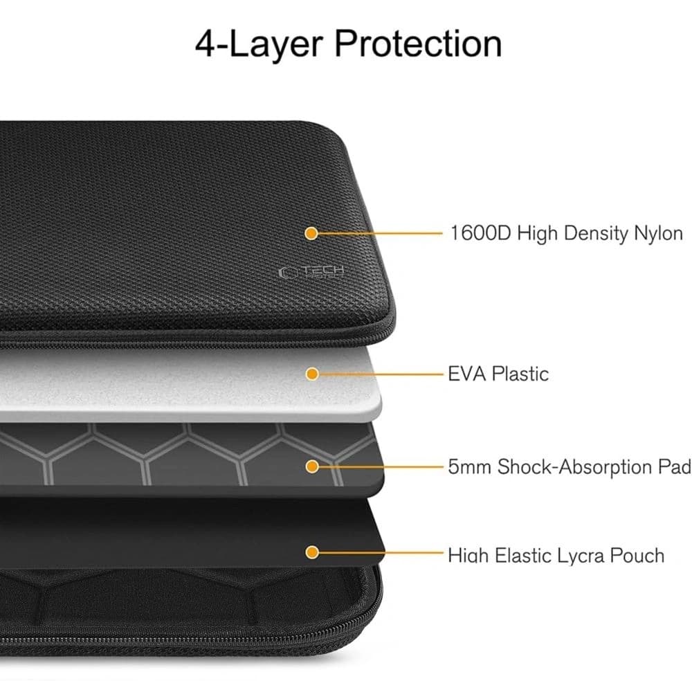 Tech-Protect Hardpouch Laptop 15-16 Fekete/fekete - 8