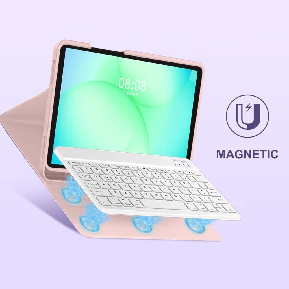 Tech-Protect Smartcase Pen + Keyboard Samsung Galaxy Tab A9 / A11 8.7 X110 / X115 / X133 / X135 Pink - 5