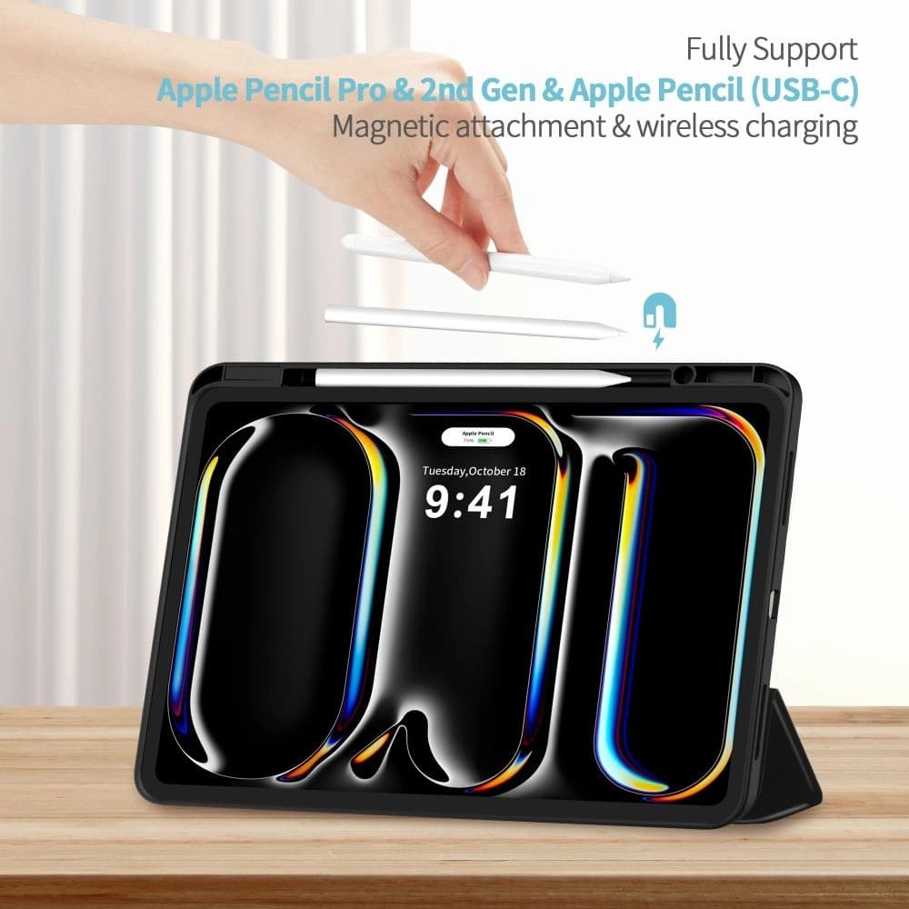 Tech-Protect Smartcase Pen Apple iPad Pro 11” 2024/2025 Fekete - 7