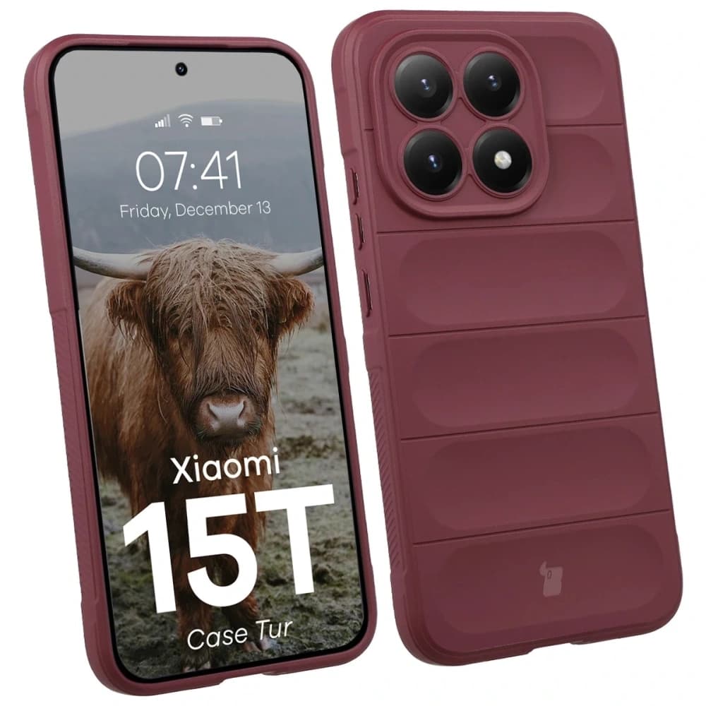 Carcasa Bizon pentru Xiaomi 15T burgundă - 1