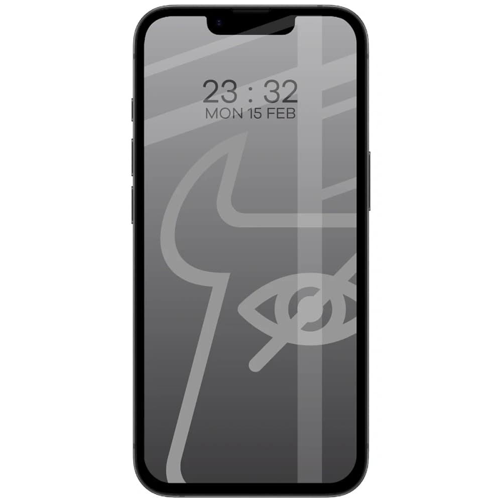 Bizon Glass Edge Shadow Duo Apple iPhone 16e / 14 / 13 Pro / 13 nuanțat cu un cadru negru [2 PACHET] - 3