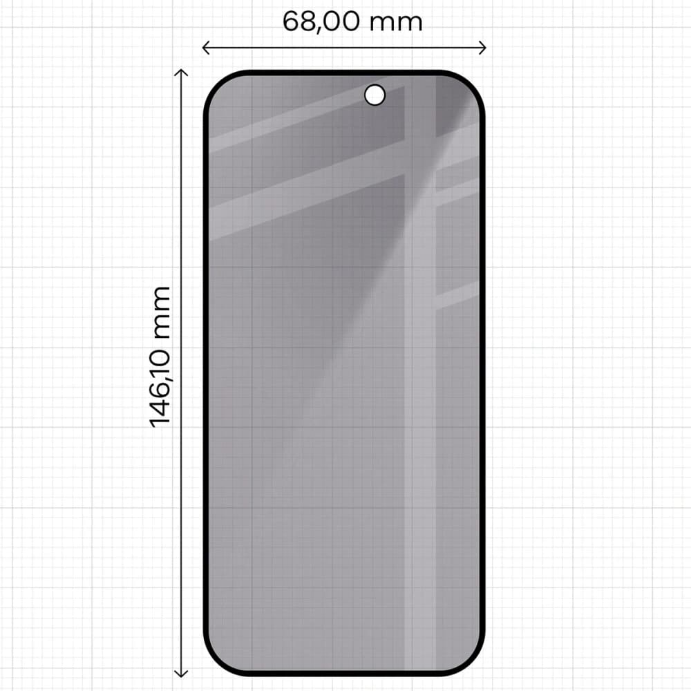Bizon Glass Edge Shadow Duo Apple iPhone 17 / 17 Pro / 16 Pro fekete kerettel színezett [2 CSOMAG] - 2