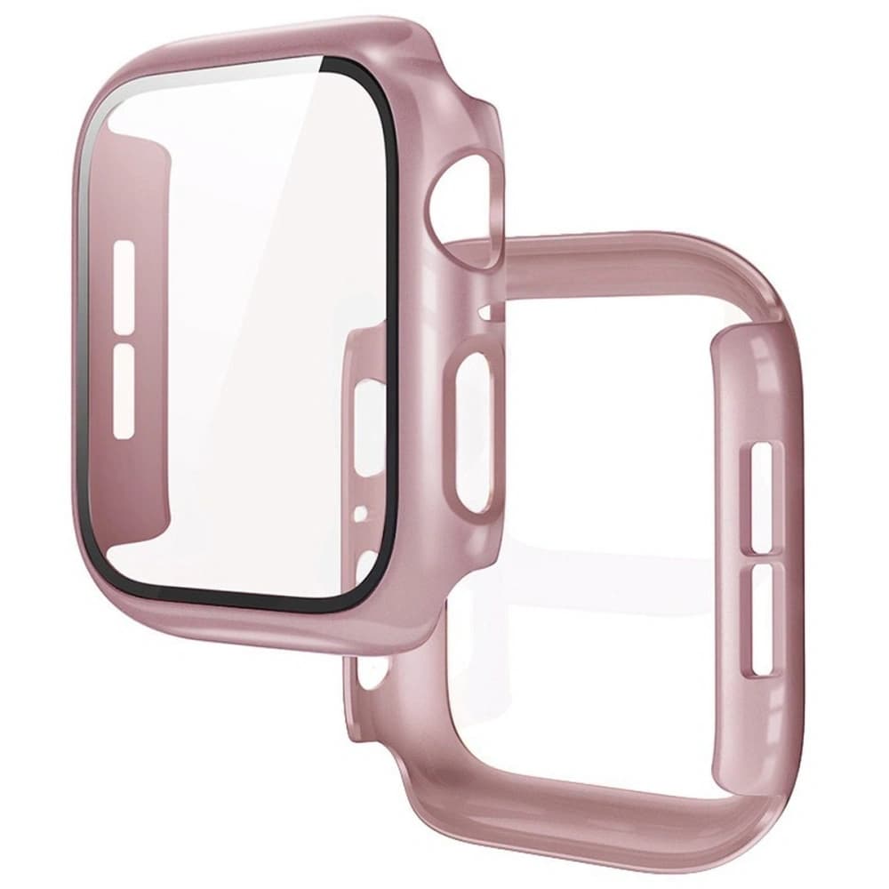 Bizon Case+Glass Hodinky Apple Watch SE 3 / SE 2 / SE / 6 / 5 / 4 44mm růžové zlato - 1