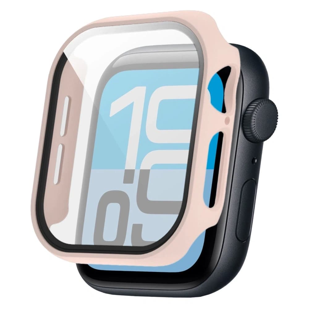 Bizon Case+Üveg Óra Apple Watch SE 3 / SE 2 / SE / 6 / 5 / 4 44mm matt rózsaszín - 4