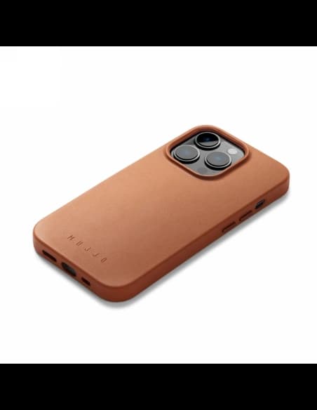 Husa complet din piele Mujjo pentru Apple iPhone 14 Pro Max MagSafe (cafea deschisă)