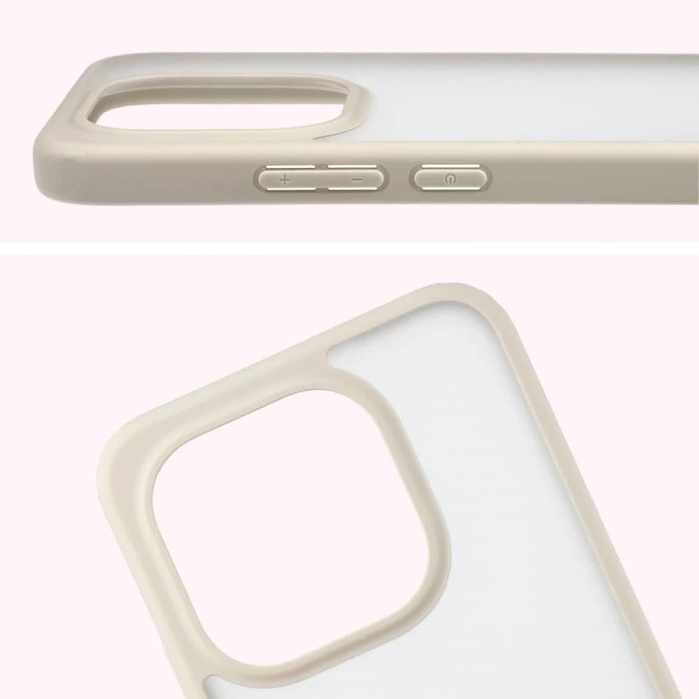 Bizon Case Angelo Xiaomi 15T semi-transparent with a beige frame - 3