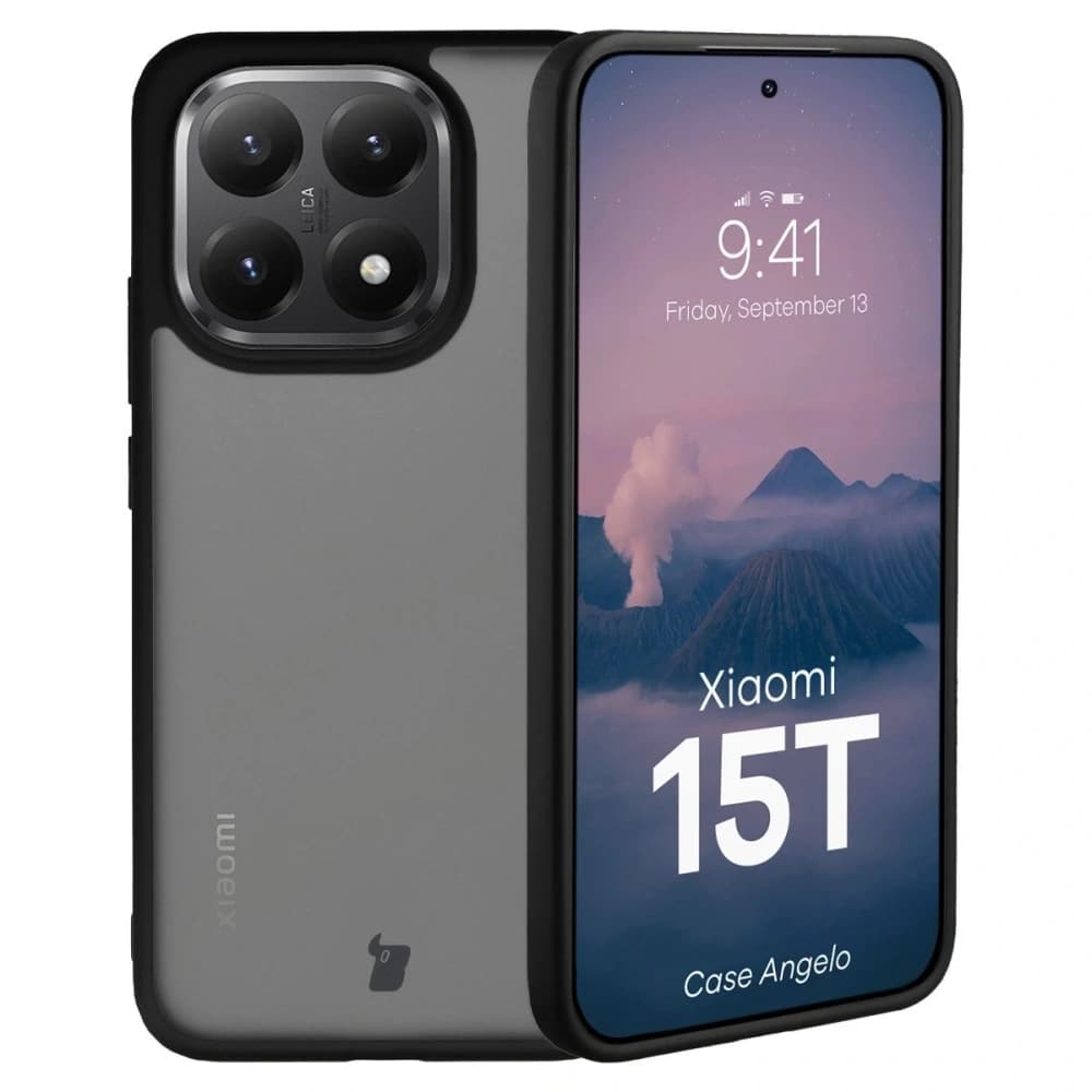 Bizon Case Angelo Xiaomi 15T rauchig mit einem schwarzen Rahmen - 1