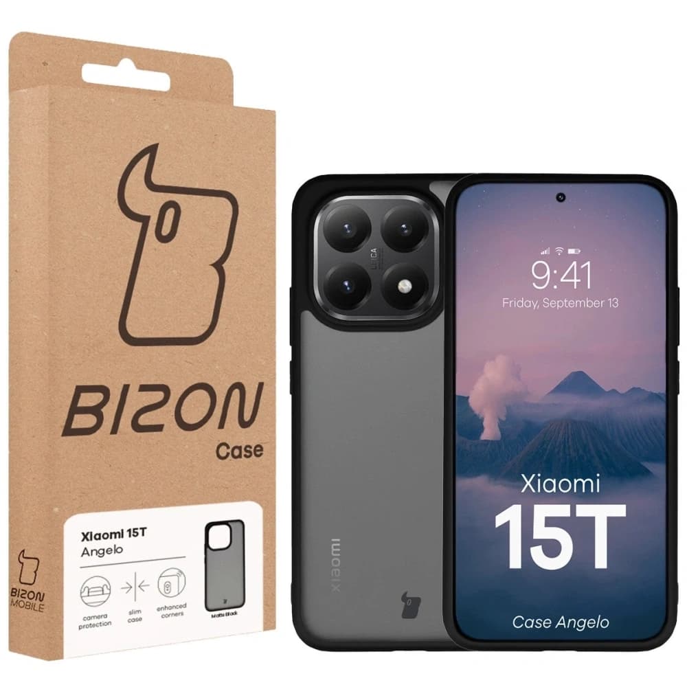 Bizon Case Angelo Xiaomi 15T rauchig mit einem schwarzen Rahmen - 6