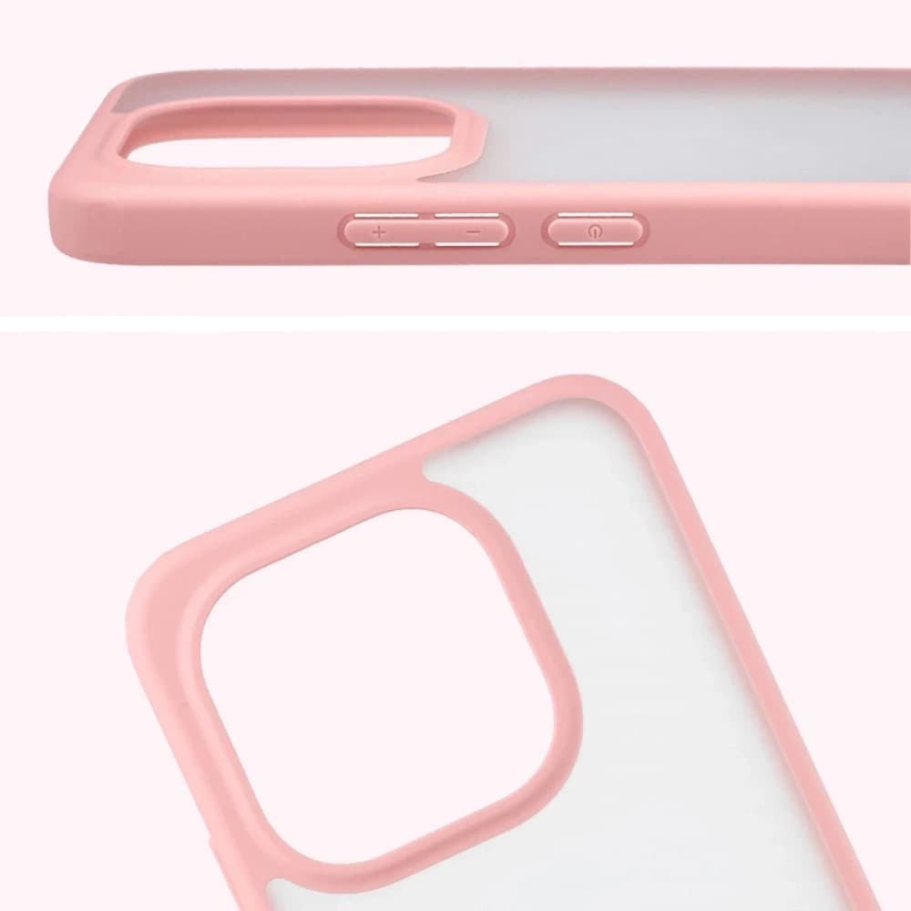 Bizon Case Angelo Xiaomi 15T semi-transparent with a light pink frame - 3