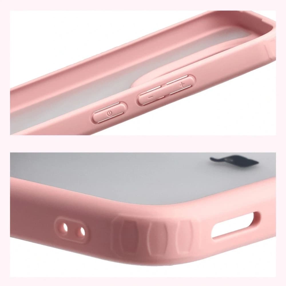 Bizon Case Angelo Xiaomi 15T semi-transparent with a light pink frame - 4