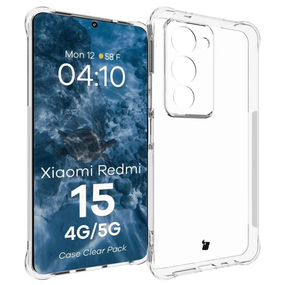 Bizon Case Clear Pack tok + 2x edzett üveg Xiaomi Redmi 15 4G / 5G-hez - 3