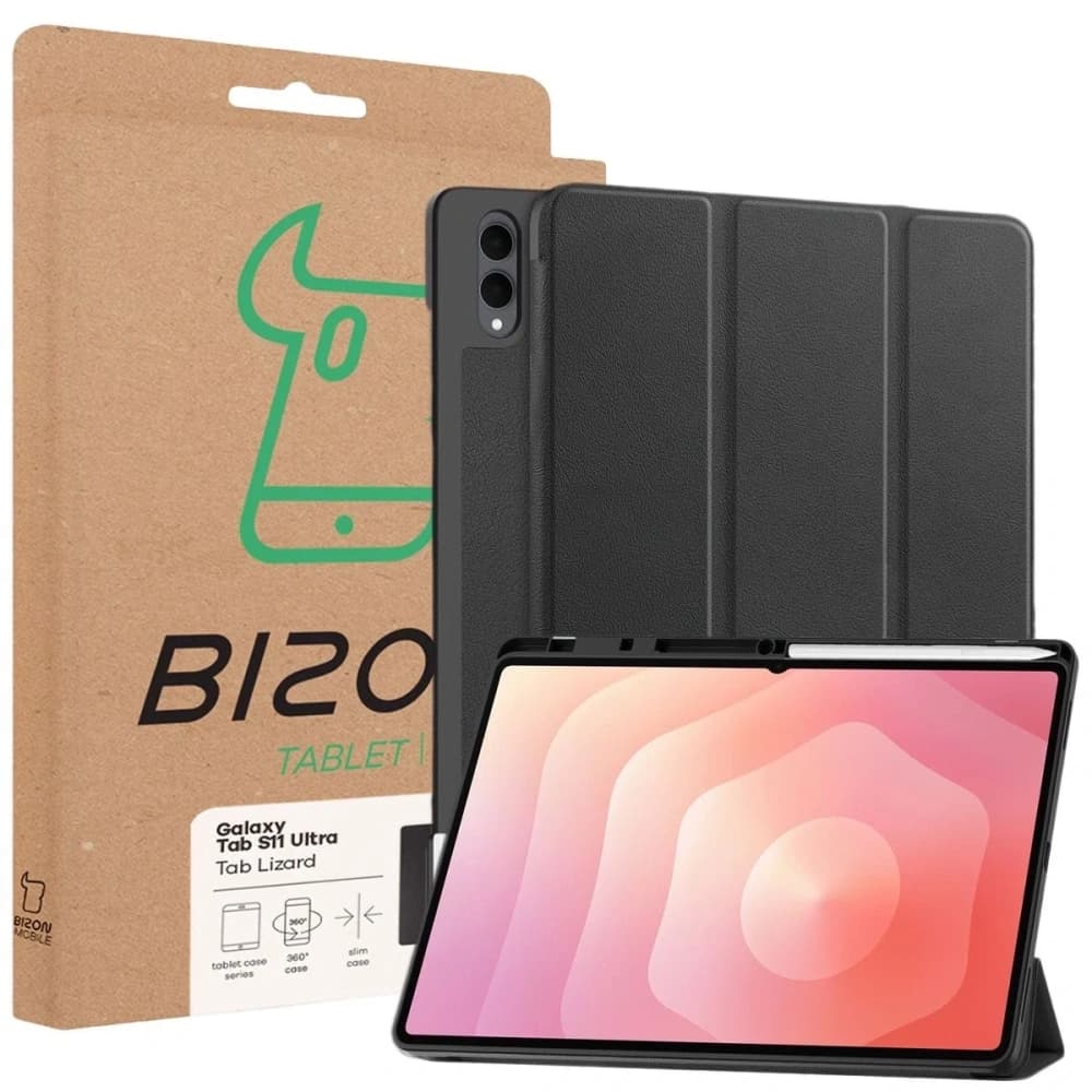 Bizon Case Tab Lizard Samsung Galaxy Tab S11 Ultra fekete - 9