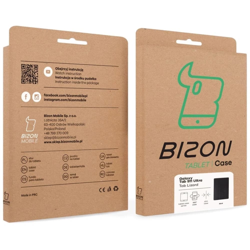 Bizon Case Tab Lizard Samsung Galaxy Tab S11 Ultra fekete - 10