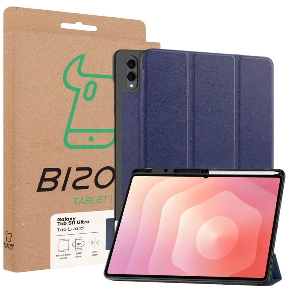 Bizon Case Tab Lizard Samsung Galaxy Tab S11 Ultra navy blue - 9