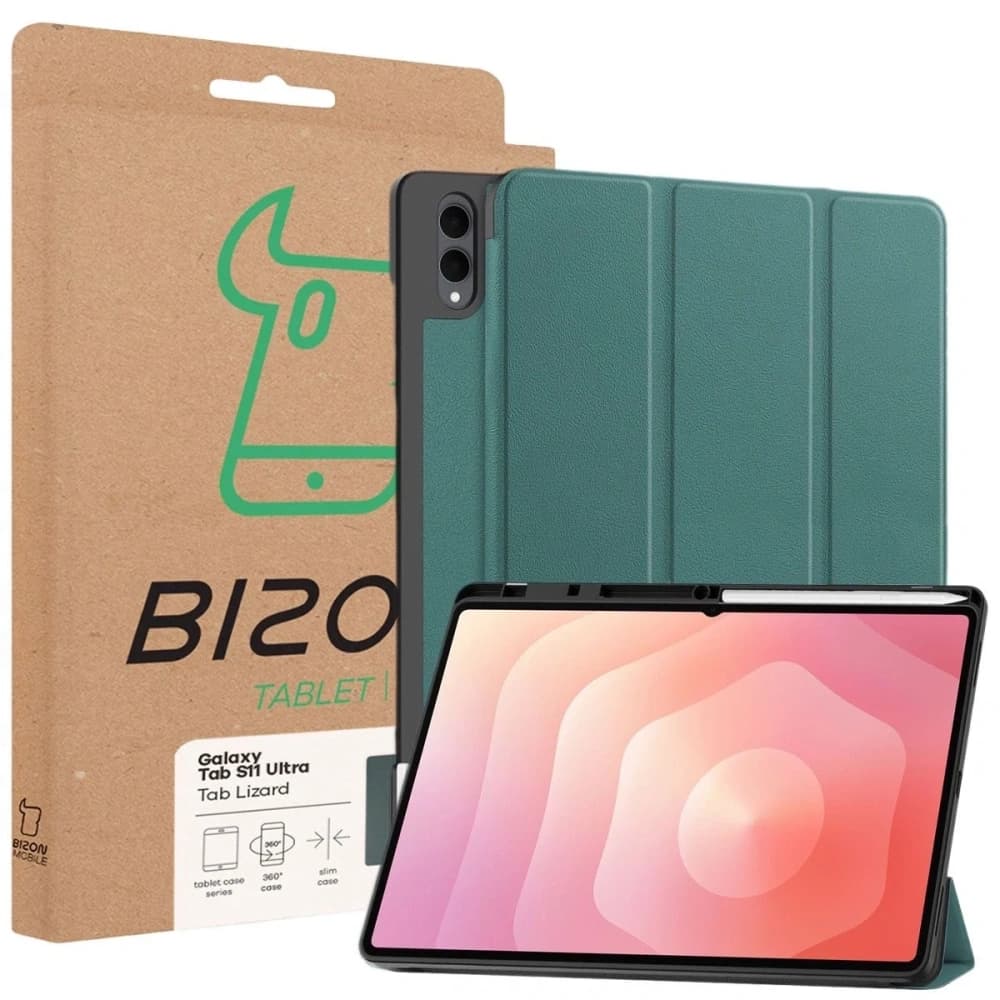 Bizon Case Tab Lizard Samsung Galaxy Tab S11 Ultra dunkelgrün - 9