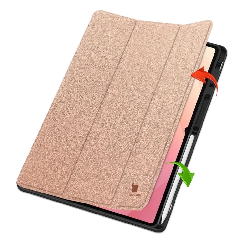 Bizon Case Tab Lizard Samsung Galaxy Tab S11 Ultra rózsaarany - 2