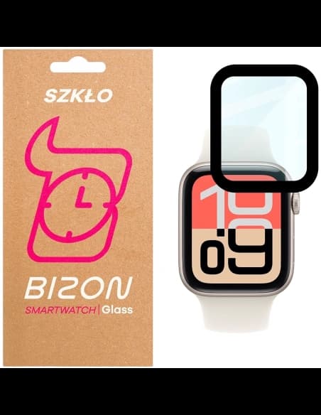 Bizon Üveg Óra Edge Hybrid Apple Watch SE 3 / SE 2 / SE / 6 / 5 / 4 40mm fekete