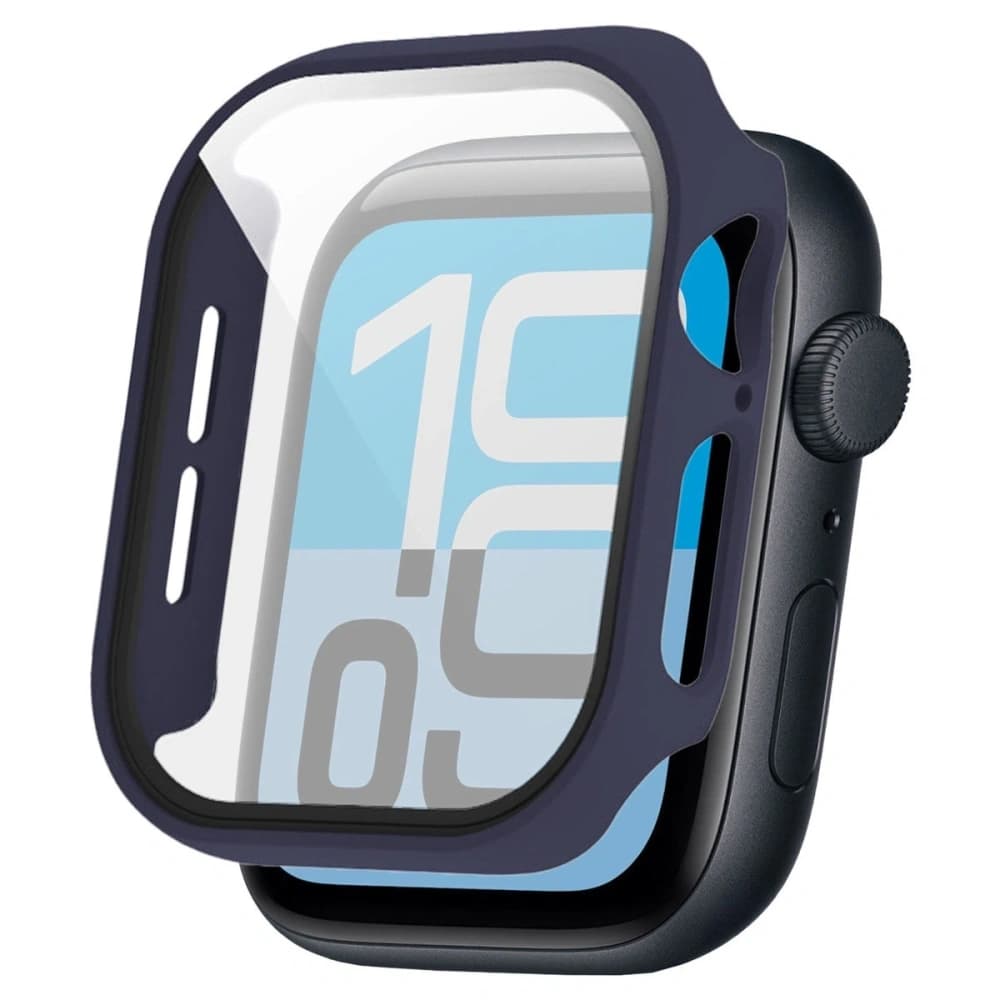 Bizon Case+Glass óra az Apple Watch SE 3 / SE 2 / SE / 6 / 5 / 4 44mm matt tengerészkék színben - 4