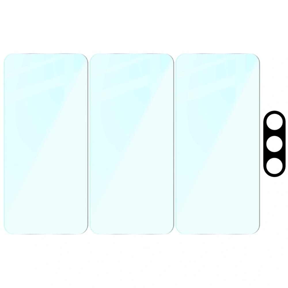 Bizon Glass Clear Pack 3x edzett üveg + kamera lencsevédő Samsung Galaxy S25 FE - 6