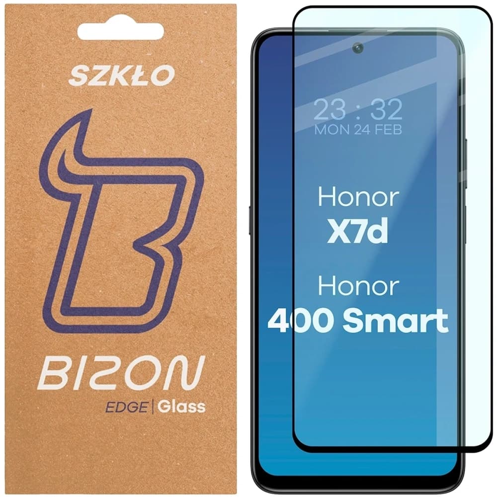 Bizon Glass Edge 2 Honor X7d / Honor 400 Smart black frame - 1