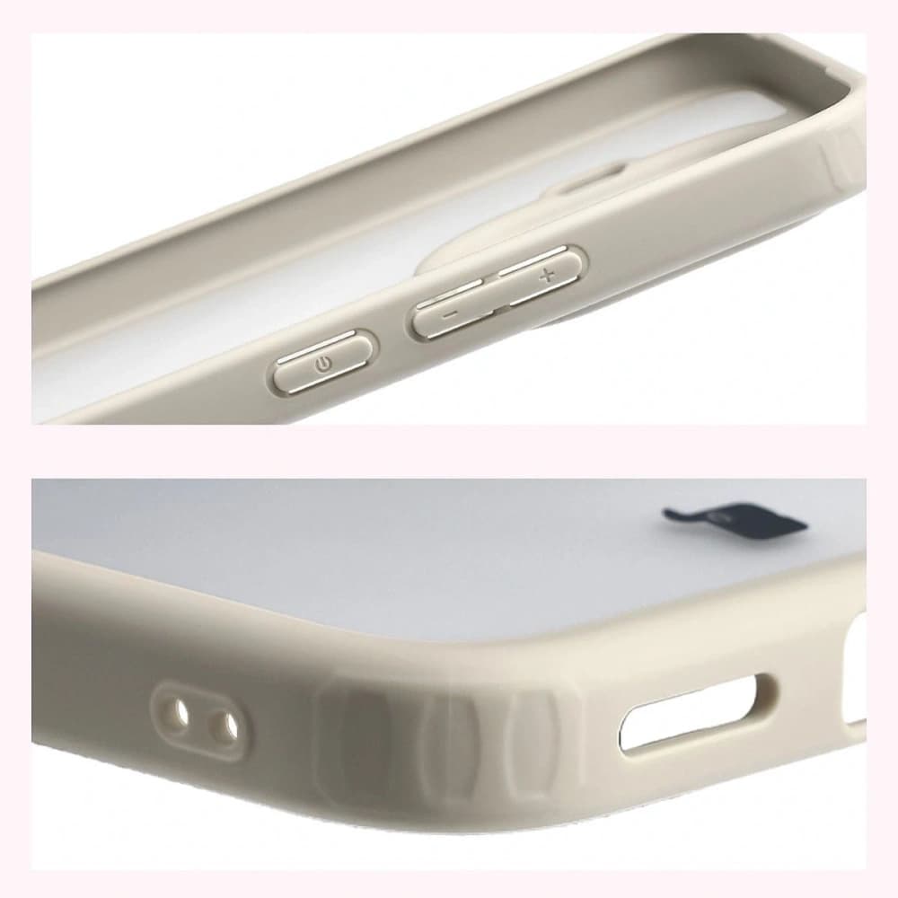 Bizon Case Angelo Xiaomi 15T Pro semi-transparent mit einem beigen Rahmen - 4