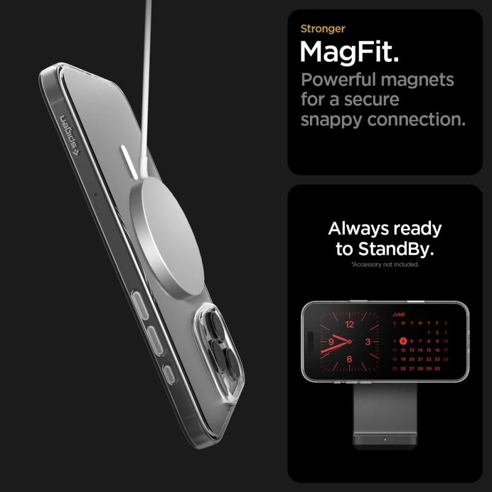 Spigen Thin Fit Mag MagSafe Apple iPhone 16 Pro Max Clar/Alb - 11
