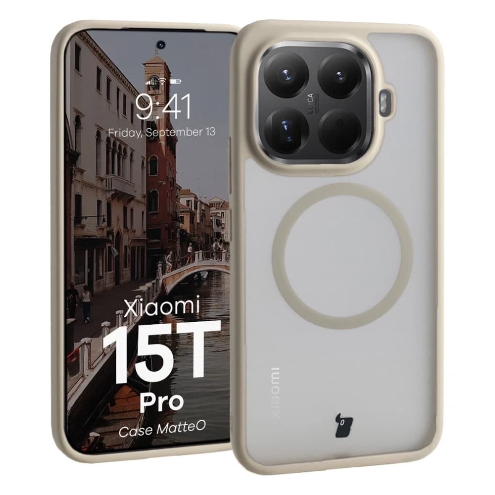 Bizon Case MatteO Magnetic Xiaomi 15T Pro rauchbeige