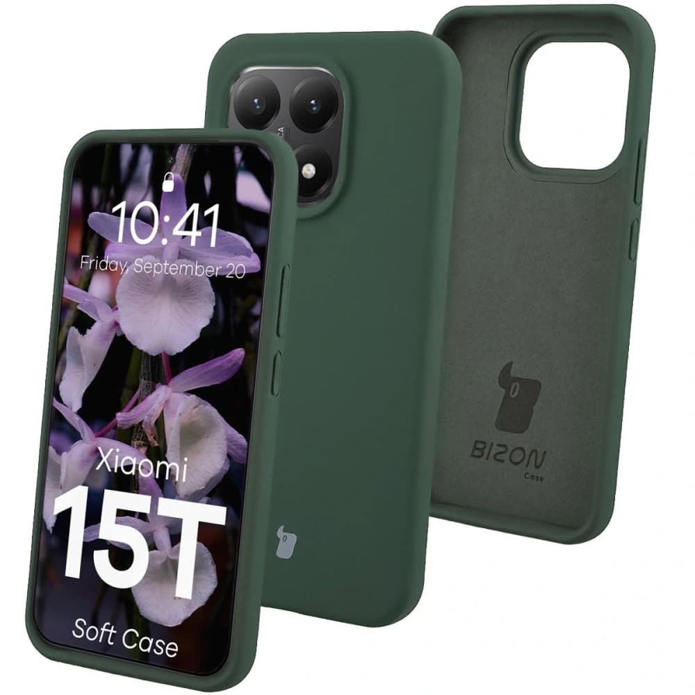 Husa moale Bizon pentru Xiaomi 15T verde închis - 1