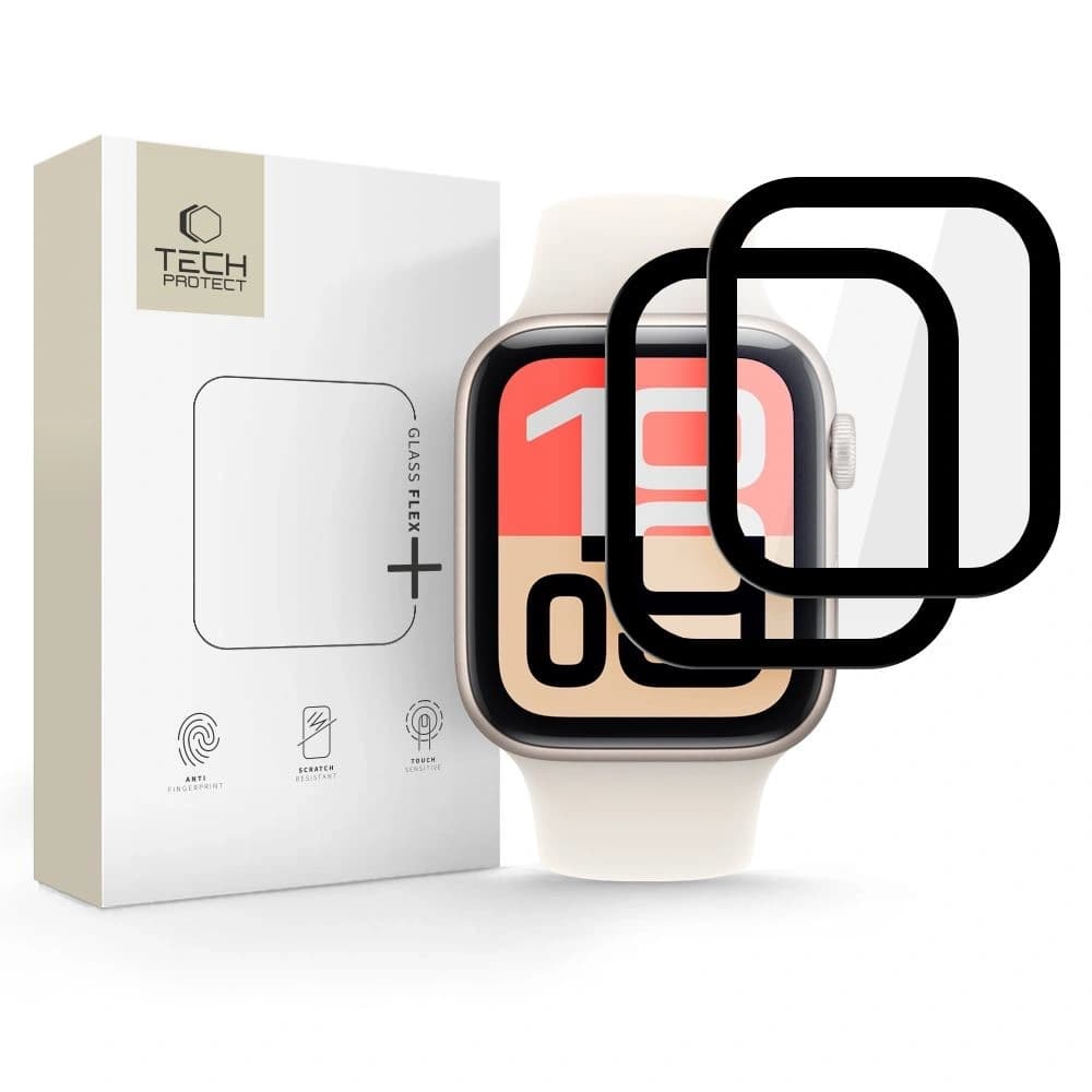 Tech-Protect Glass Flex+ Apple Watch 4/5/6/SE 1 / 2 / 3 40mm Black [2 PACK] - 1