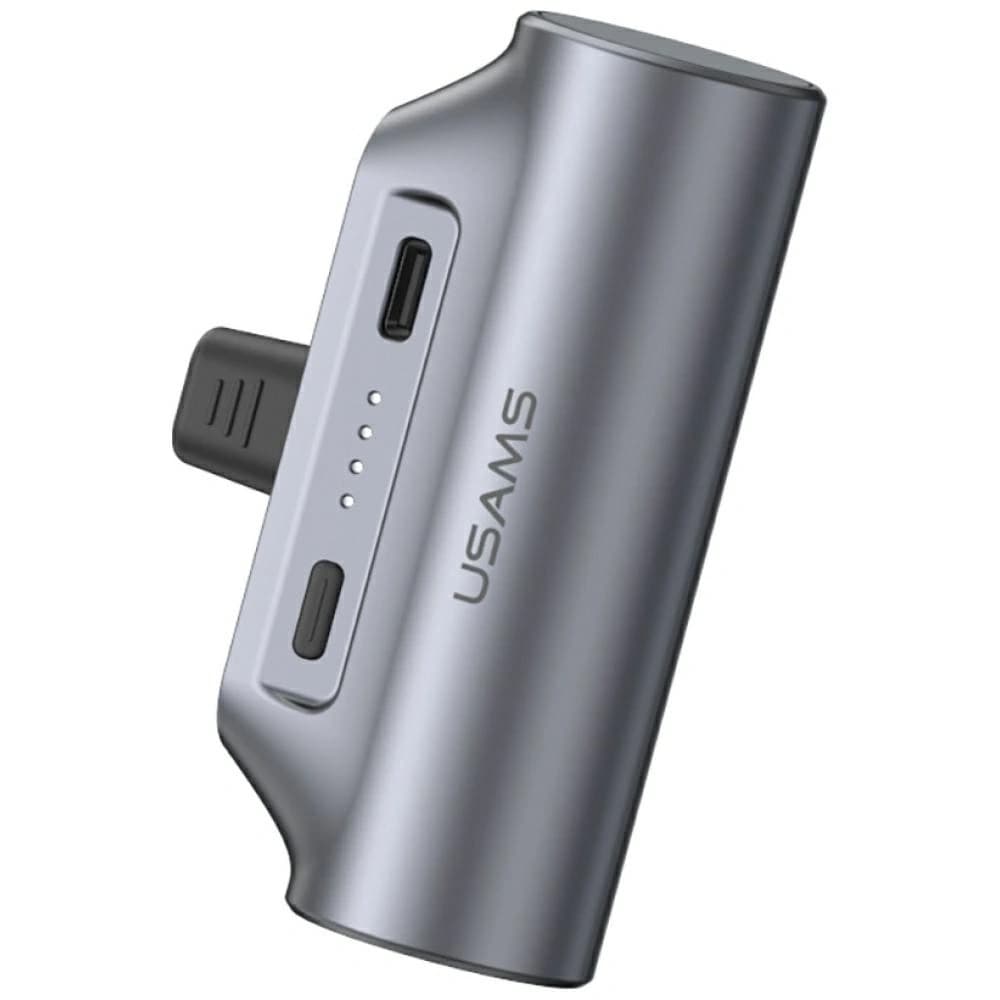USAMS PB79 Mini Tail Plug Hordozható Powerbank 3000mAh USB-C szürke - 1