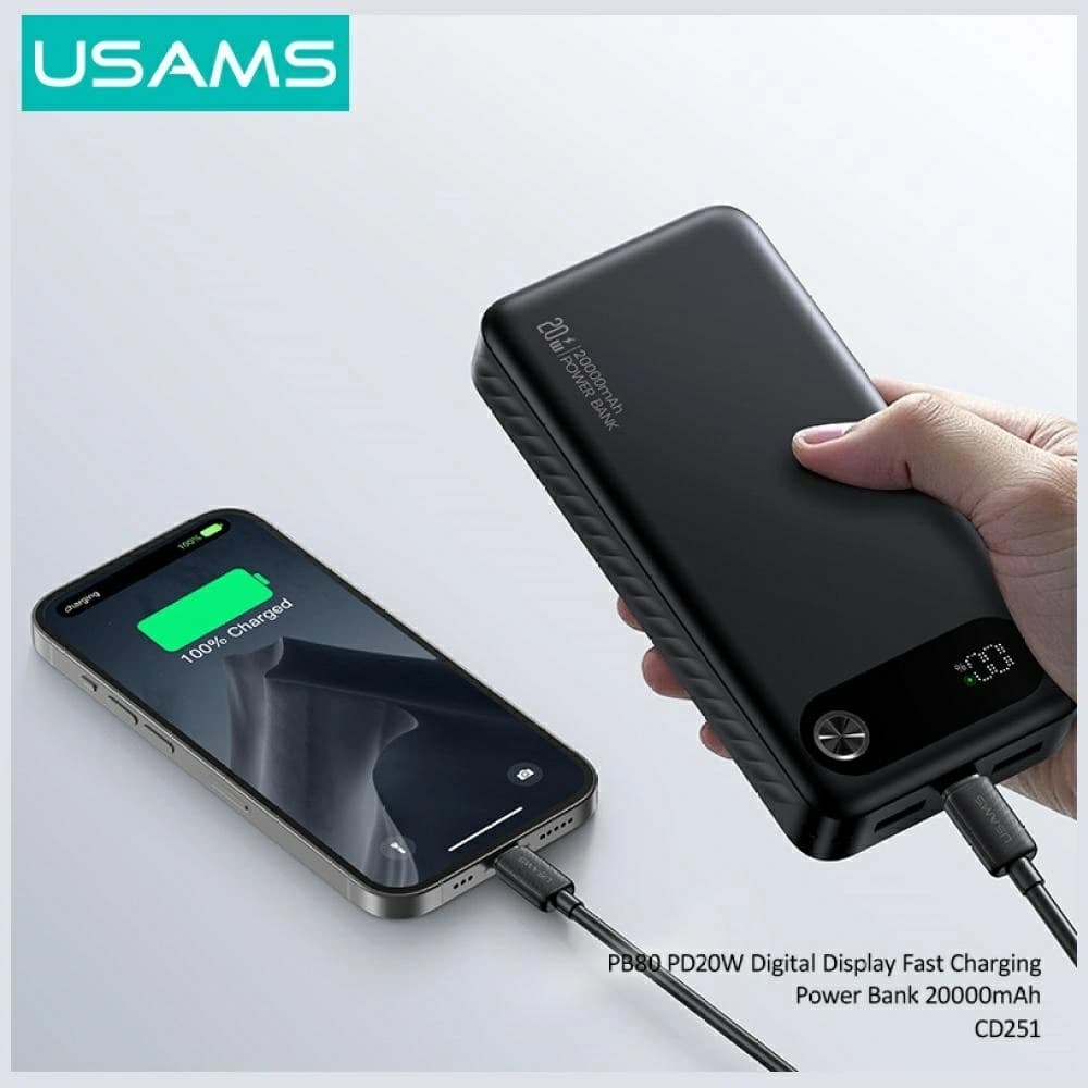 USAMS PB80 PD20W 20000mAh negru - 2