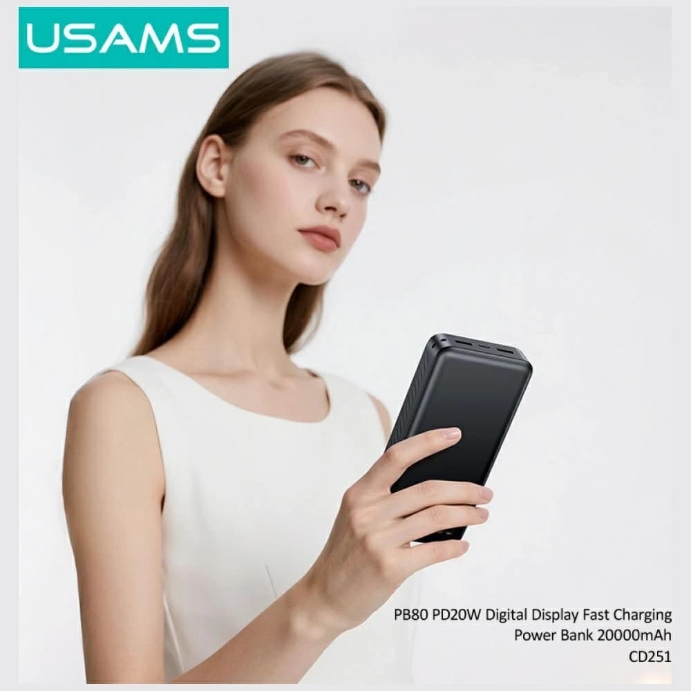 USAMS PB80 PD20W 20000mAh negru - 6