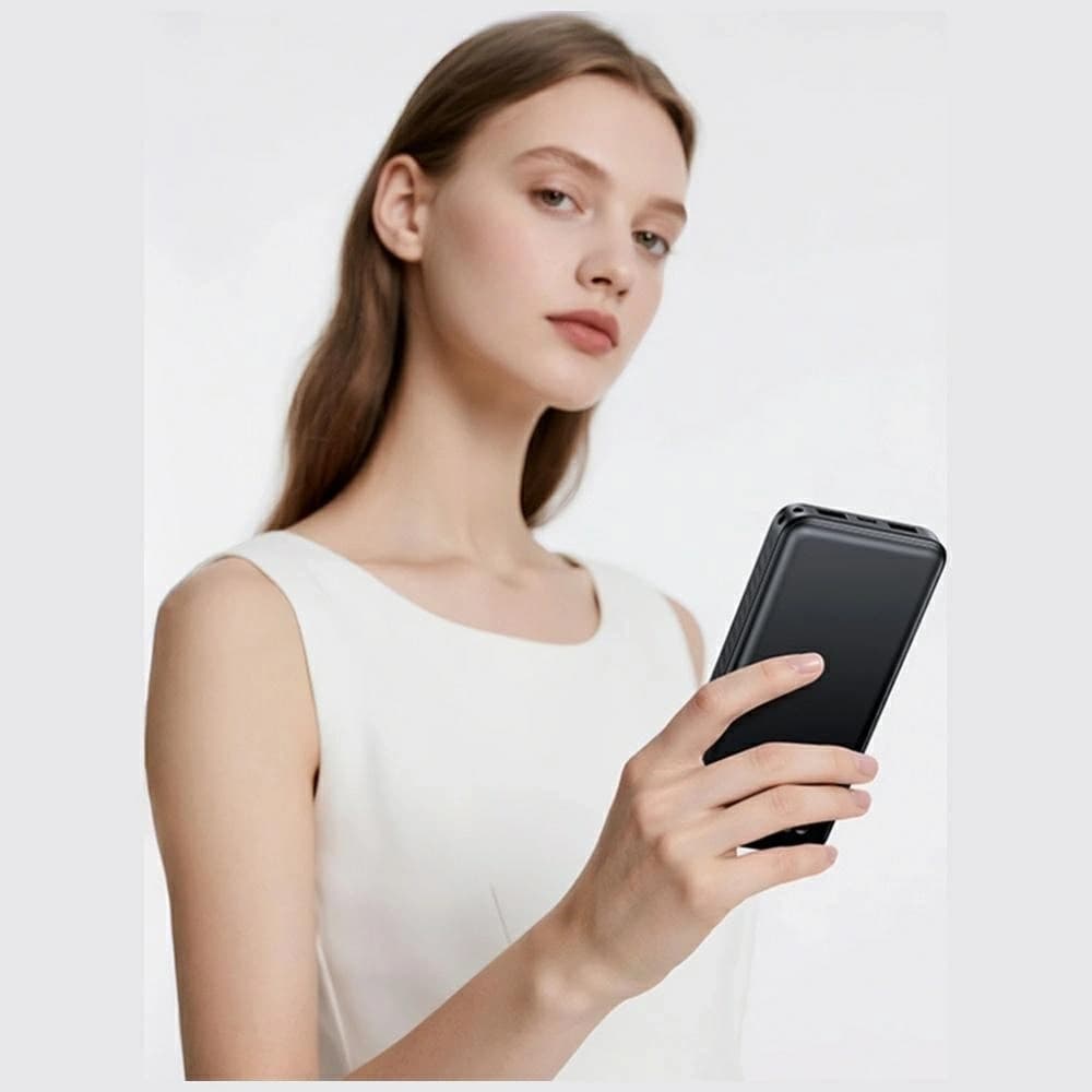 USAMS PB83 2xUSB-A, USB-C 10000mAh weiß - 4