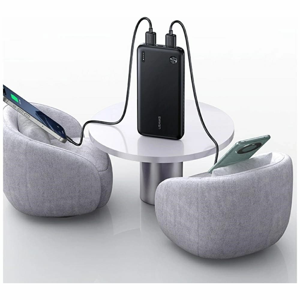 USAMS PB83 2xUSB-A, USB-C 10000mAh fekete - 5
