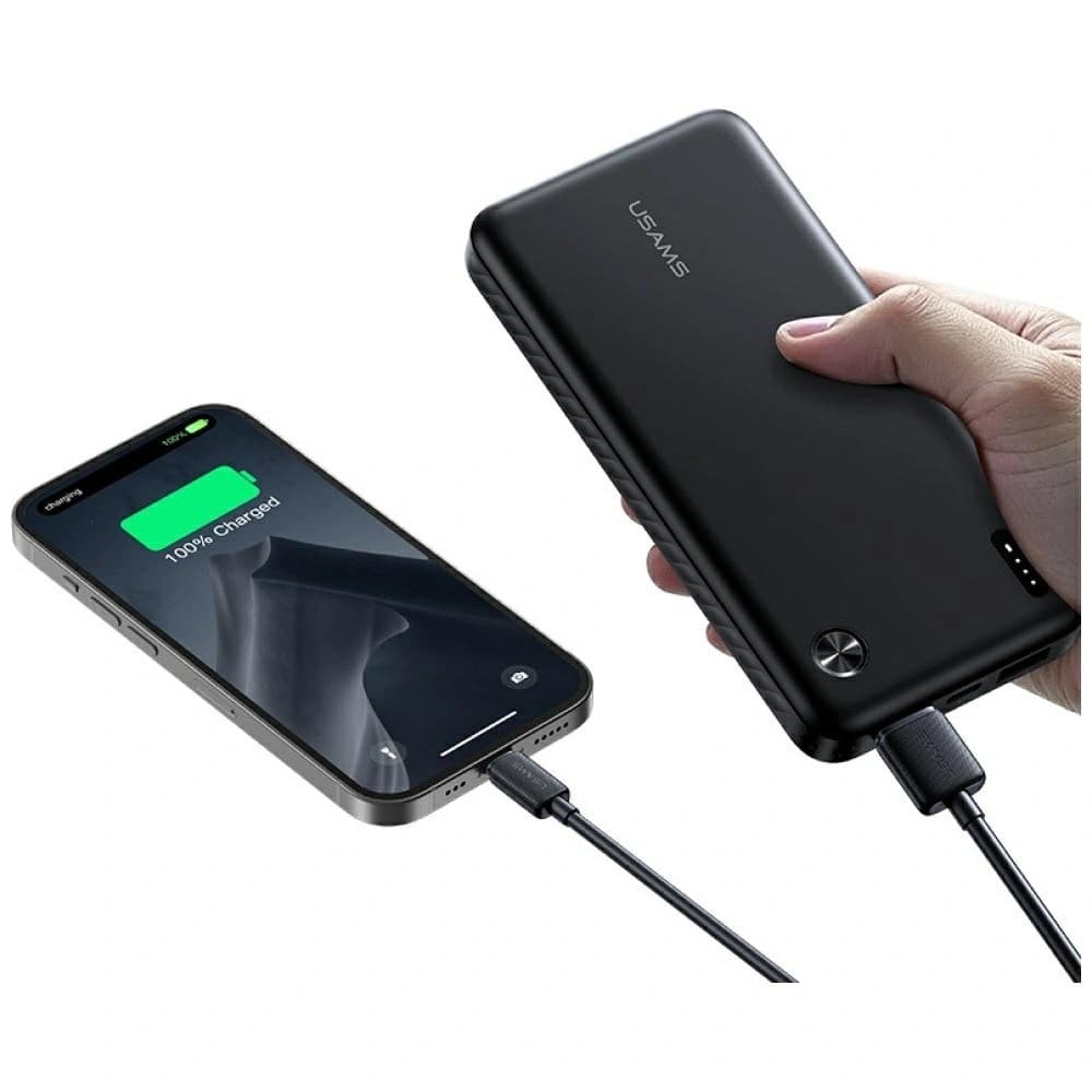USAMS PB83 2xUSB-A, USB-C 10000mAh fekete - 7