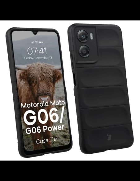 Etui dur Bizon Case Tur pentru Motorola Moto G06 4G / G06 Power 4G negru