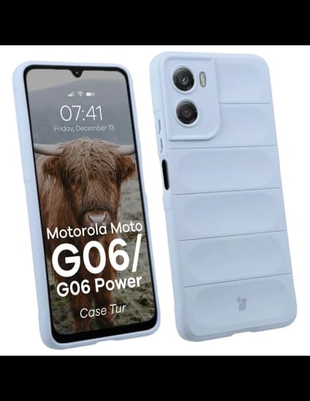 Etui dur Bizon Case Tur pentru Motorola Moto G06 4G / G06 Power 4 albastru deschis