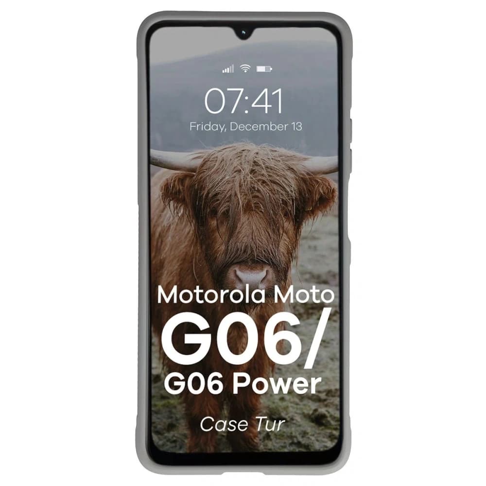 Pancéřové etui Bizon Case Tur pro Motorola Moto G06 4G / G06 Power 4 světle šedé - 5