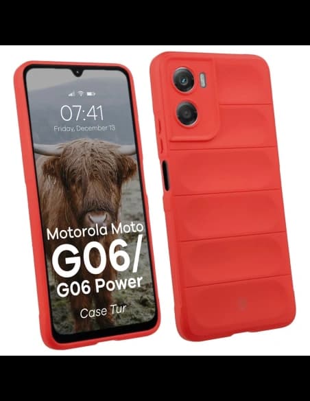Etui dur Bizon Case Tur pentru Motorola Moto G06 4G / G06 Power 4 roșu