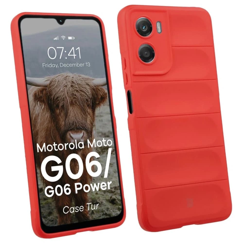 Pancéřové etui Bizon Case Tur pro Motorola Moto G06 4G / G06 Power 4 červené - 1