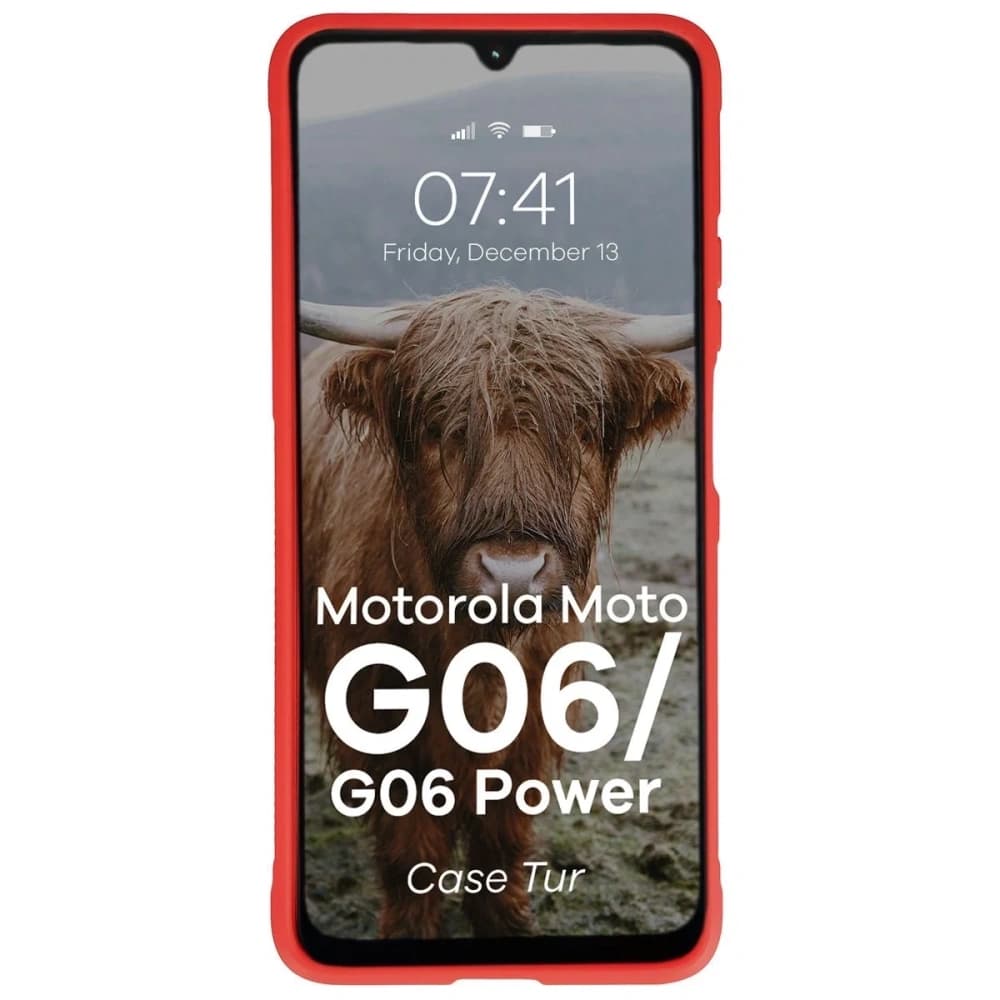 Pancéřové etui Bizon Case Tur pro Motorola Moto G06 4G / G06 Power 4 červené - 5