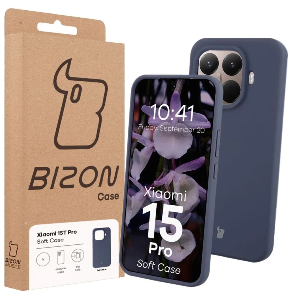 Silikonové etui Bizon Soft Case pro Xiaomi 15T Pro tmavě modré - 7