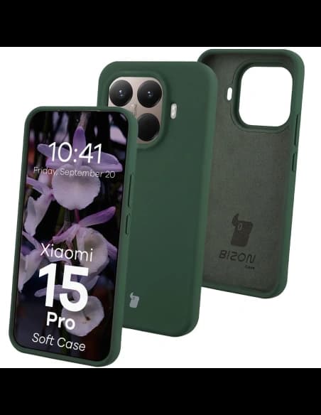 Szilikon tok Bizon Soft Case Xiaomi 15T Pro-hoz sötétzöld